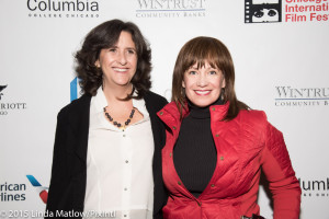 CHICAGO-October 22,2015: Gigi Pritzker at the 51st Chicago International Film Festival TONIGHT for a tribute in her honor and to open the Festival's Industry Days section. Festival founder Michael Kutza presented her with the Industry Achievement Award at the AMC River East Theatre. (Photo © Linda Matlow/PIXINTL)